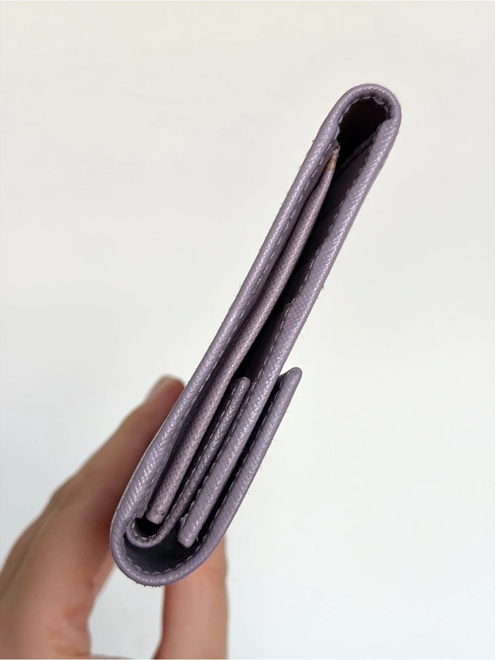 Prada Purple Leather Compact Wallet